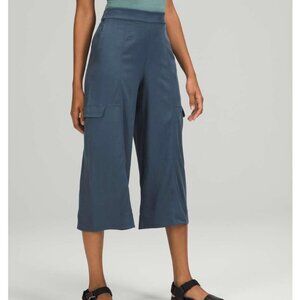 Lululemon Metropolis Maven High Rise Crop Iron Blue Size 4